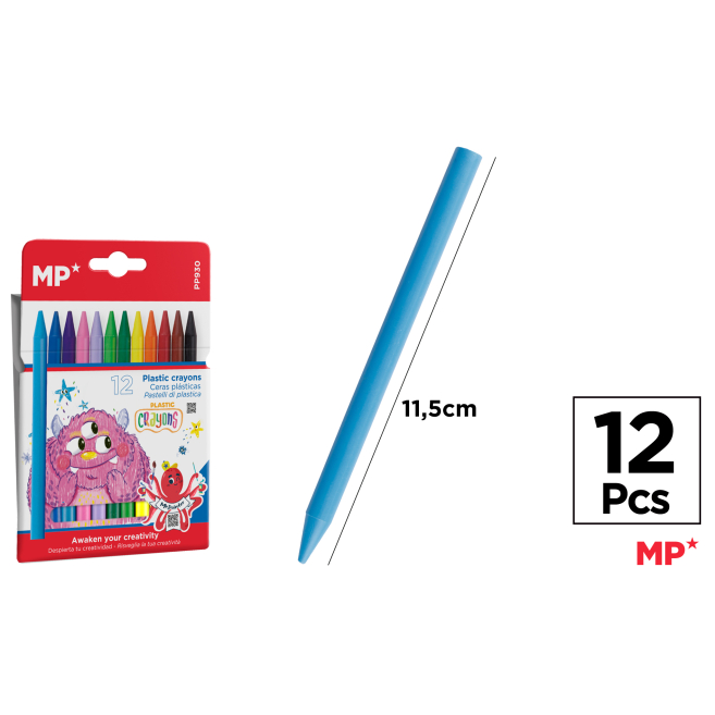 CRAYOLA PLASTICA KIDS 12U - E42