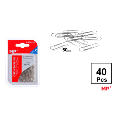 CLIPS CROMADOS 50 MM 40 UDS - A42