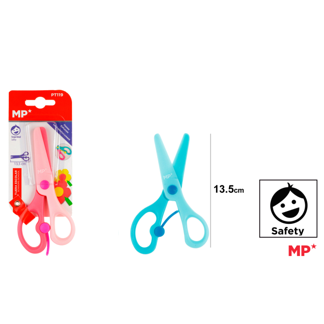 TIJERA ANTI CORTE NIÑO DE PLASTICO ABRE FACIL - G11