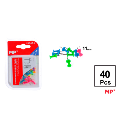 CHINCHETA CABEZA FLUORESCENTE 11MM 40UDS - E37