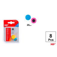 IMAN PIZARRA FLUORESCENTE 20MM 8 UDS - E34