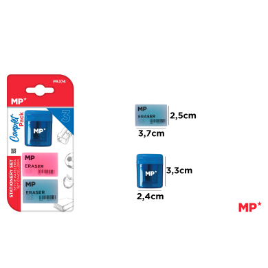 SET DE PAPELERÍA (GOMA+SACAPUNTA) - A17