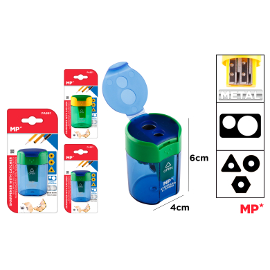 SACAPUNTAS DOBLE CON DEPOSITO - C23