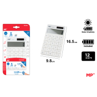 CALCULADORA SOLAR Y PILAS BLANCO - C41