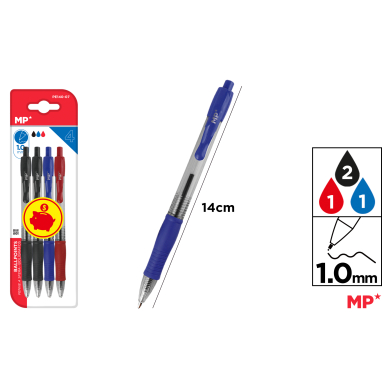 BOLIGRAFOS PUNTA 1.0MM 4UDS - C41